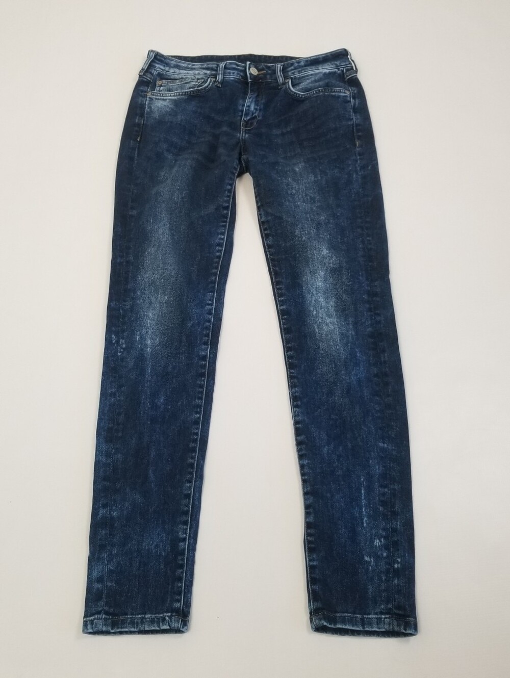Mango By MNG Acid Wash Low Rise Skinny Jeans Size 10
